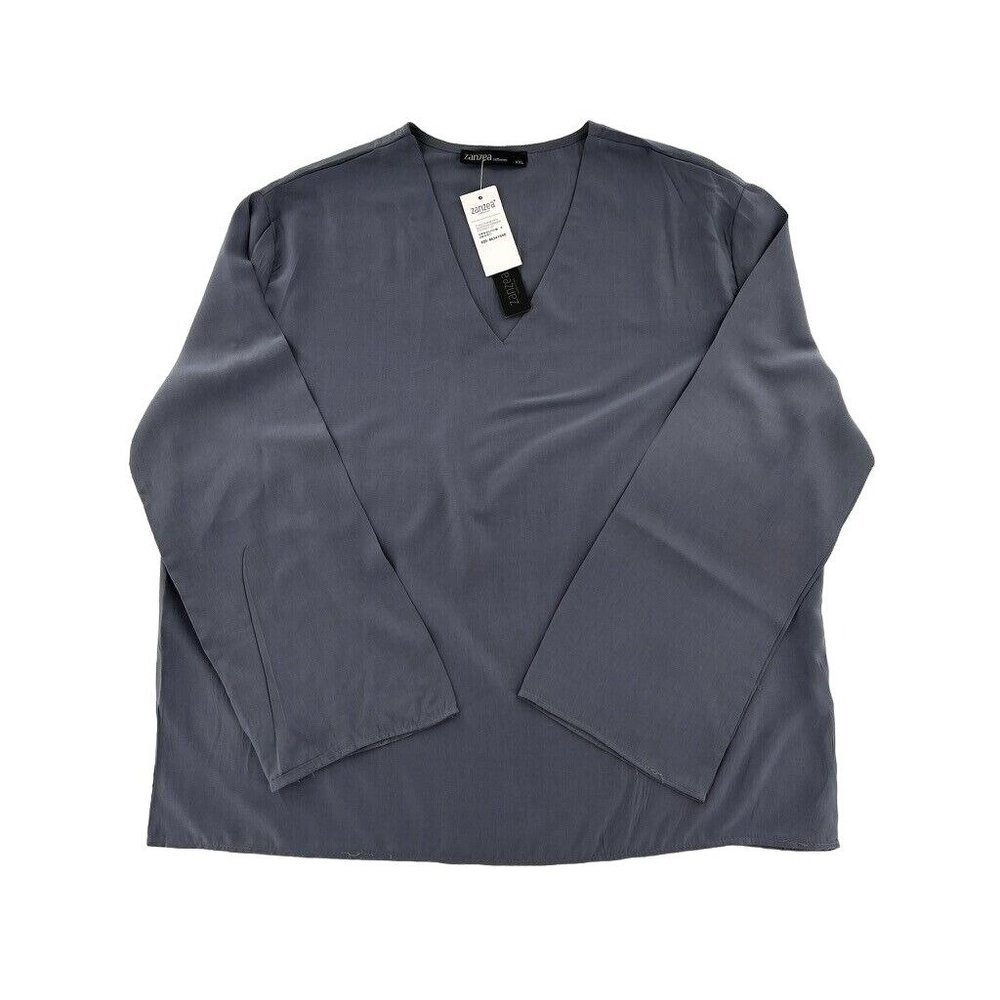 Zanzea Ladies Long Sleeve Blouse SIze XXL Gray Basic Everyday New With Tags